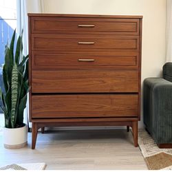 Dixie mid century modern walnut dresser
