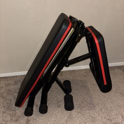Foldable Adjustable Weight Bench Lift Fitness Workout 