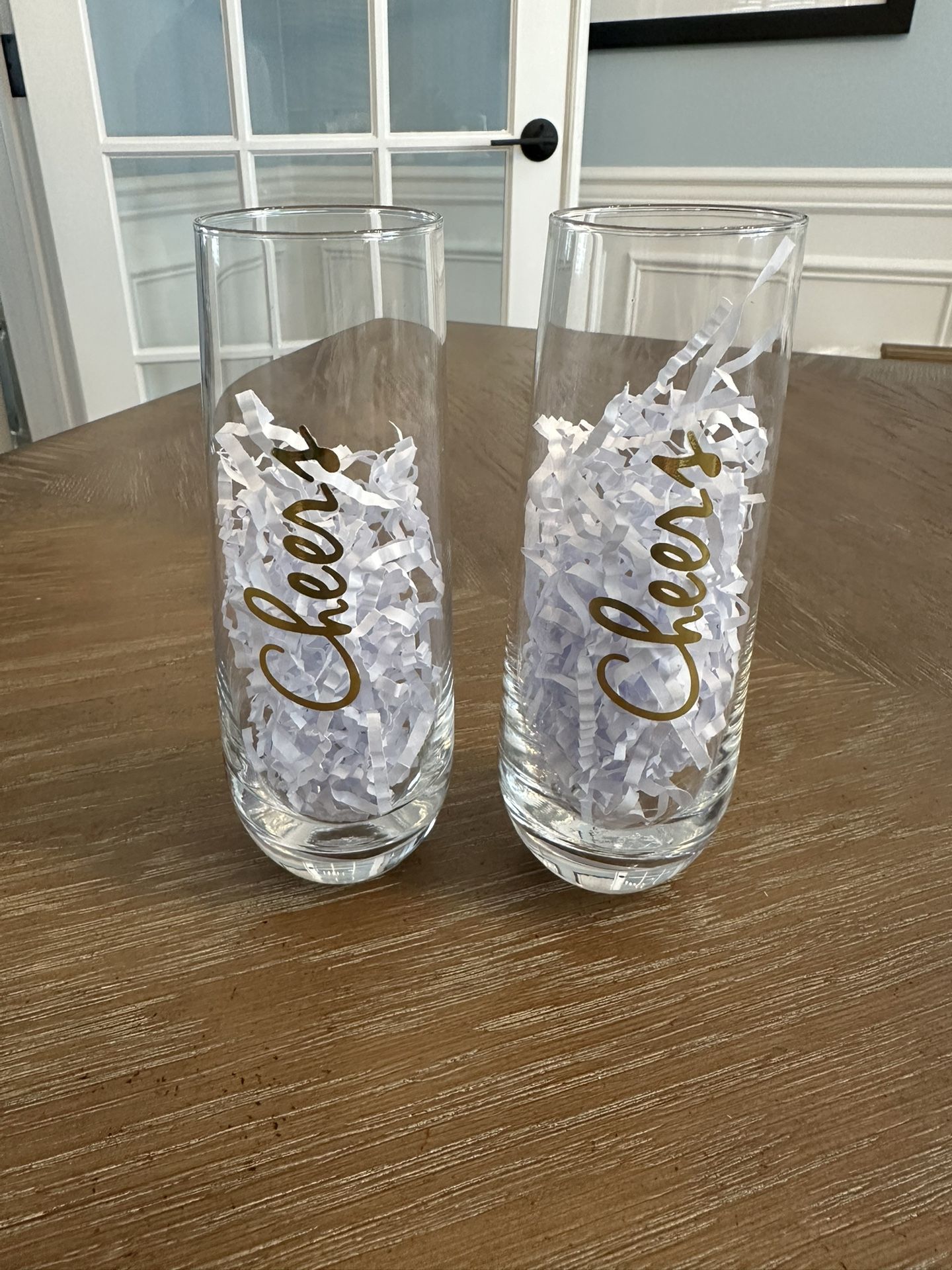 Cheers Champagne Glasses NEW