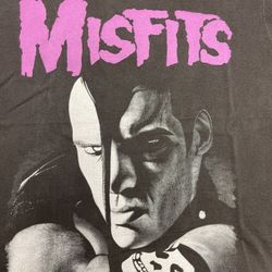 Misfits Modern Boot AOP Faded Black Shirt - Size Large