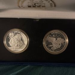 Two Silver Clad Pearl Harbor Coins