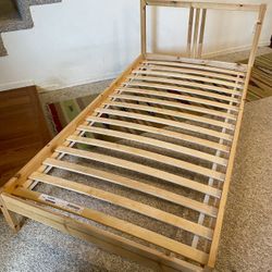 Ikea Twin size wooden bed in excellent condition! Free delivery!