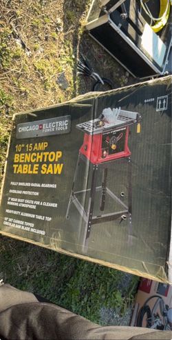 Chicago Electric Power Tools 10" 15 Amp Benchtop Table Saw NEW