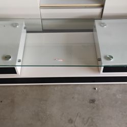 Glass TV Stand Entertainment Center