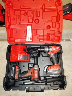 Milwaukee Hammer drill and impact kit