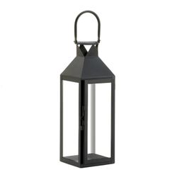 BLACK MANHATTAN CANDLE LANTERN