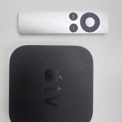 Apple TV which came with an **aluminum Apple Remote