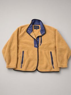 American Eagle Mustard Sherpa Fleece Jacket Size S