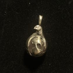 Sterling Silver Eagle Rose Quartz Pendant 