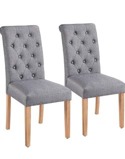 Yaheetech Dining Chairs Set of 2, Dark Gray, Modern Style- 2 ONLY