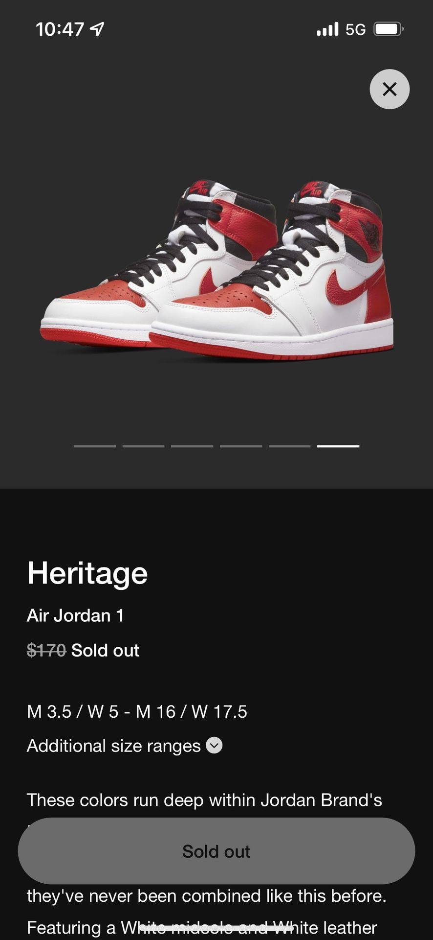 Heritage Jordan 1’s