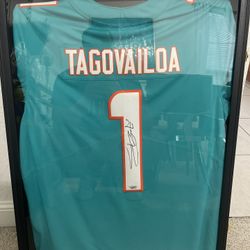 Tua Tagovailoa Jersey Framed 