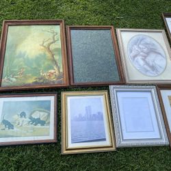 Lot Of Paintings, Pictures And Frames