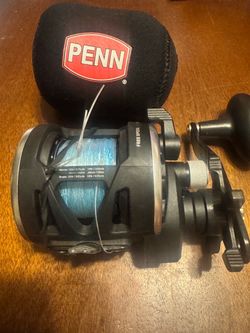 Penn Rival Level Wind Conventional Reel 15LW - Right Hand with Braid & PENN Reel Cover