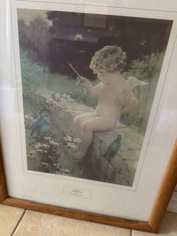 Bessie Pease Gutmann Loves Harmony Print in wood frame