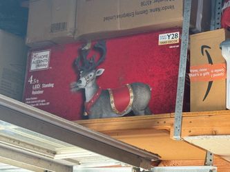 4.5 ft realistic standing reindeer