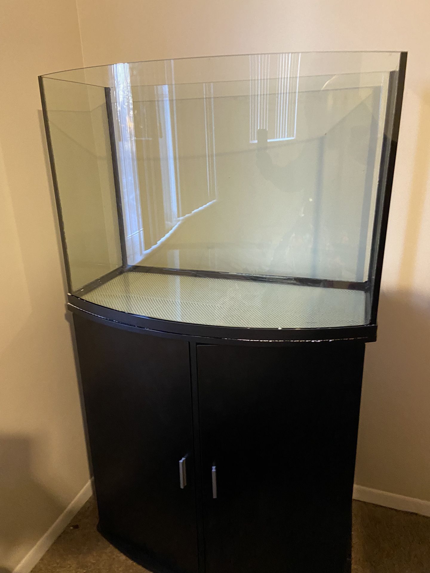 36 Gallon Bow front tank and stand. 