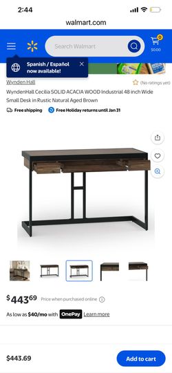 Rustic Farmhouse Office Desk Metal With Wood