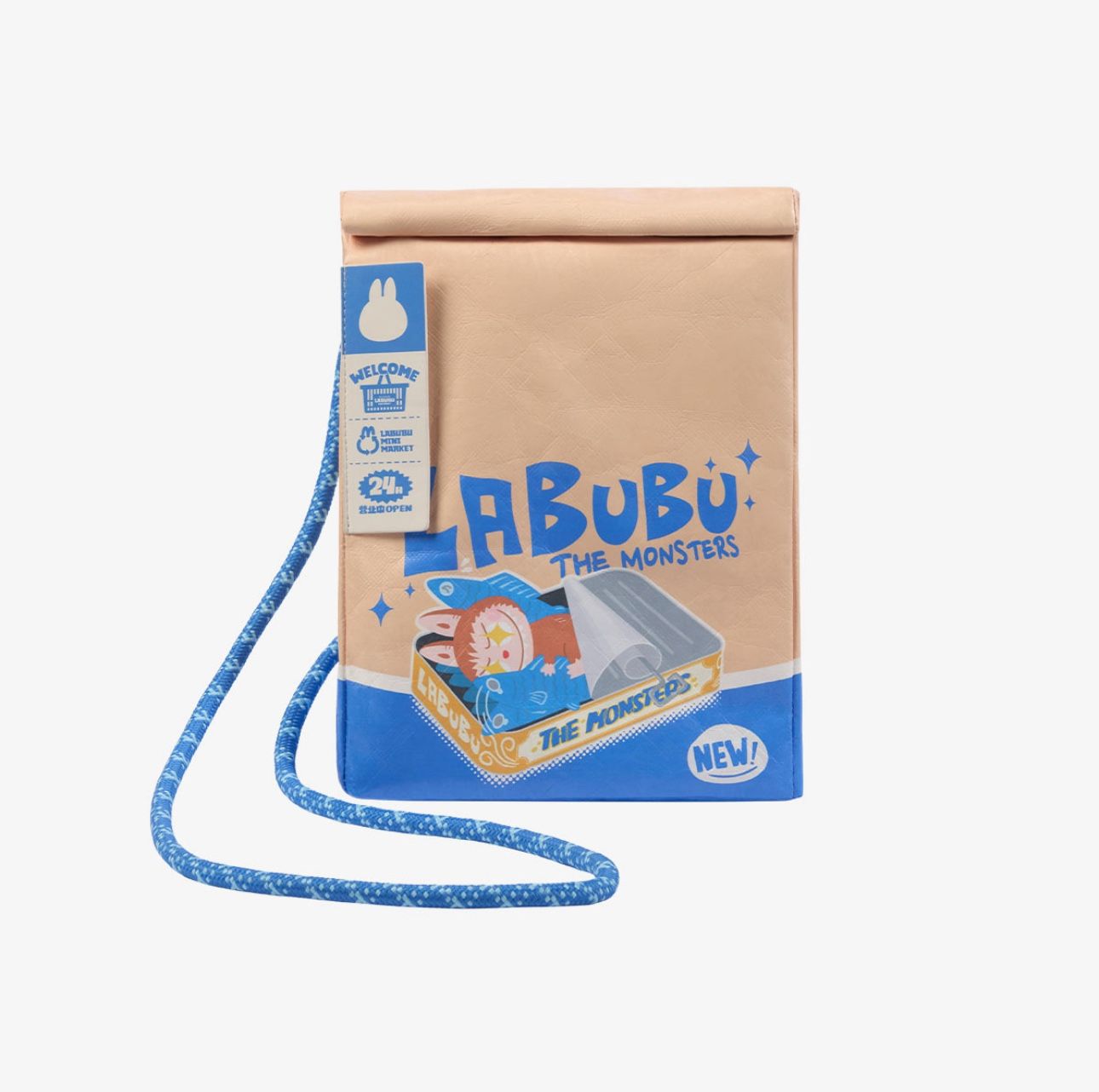 Authentic Labubu wacky mart messenger bag