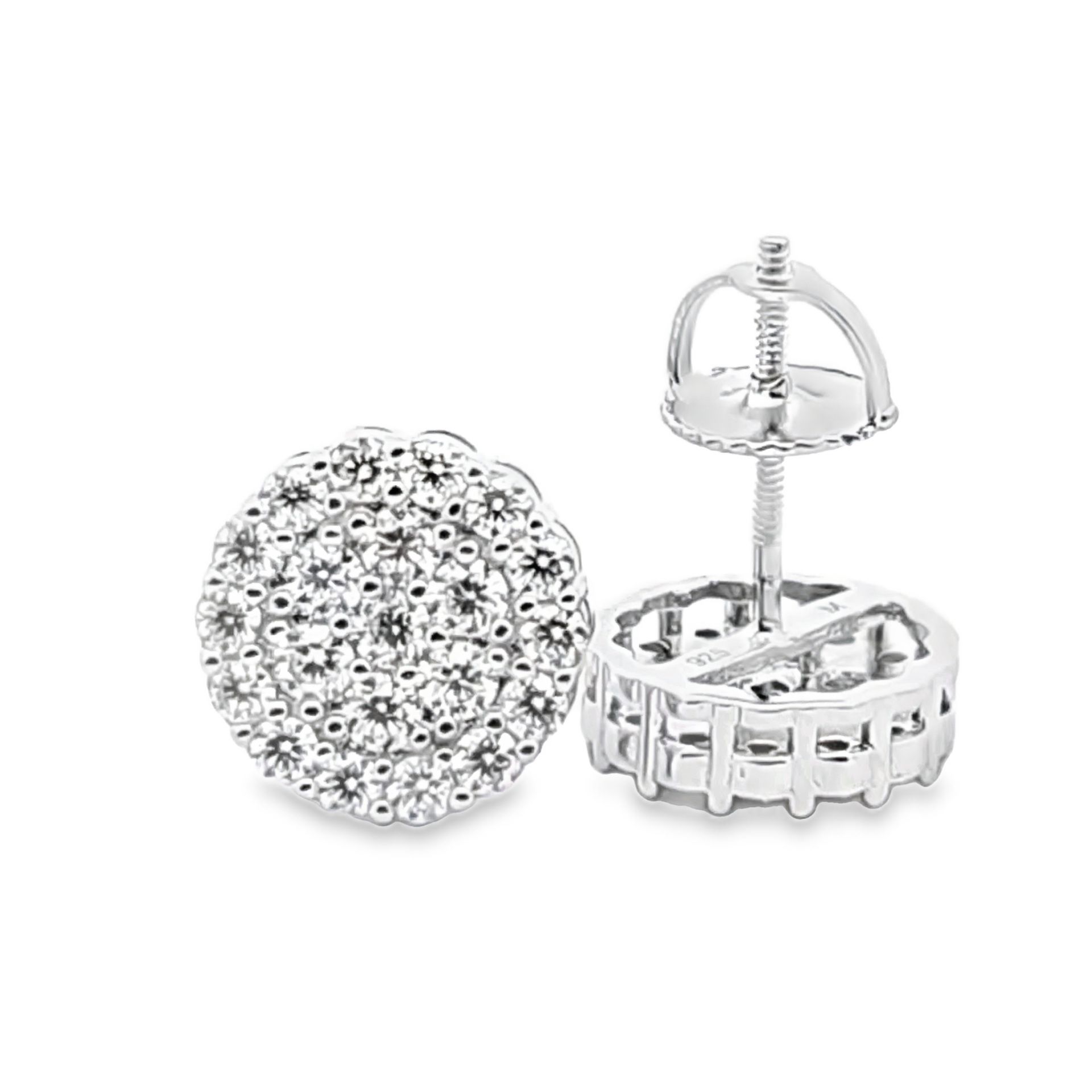 Sterling Silver VVS Moissanite 0.98 CTW 10 MM Fancy Earring