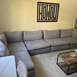 5-Piece Grey Cloud Couch