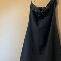 Blue Dress With Belt 