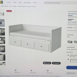 IKEA HEMNES daybed in white