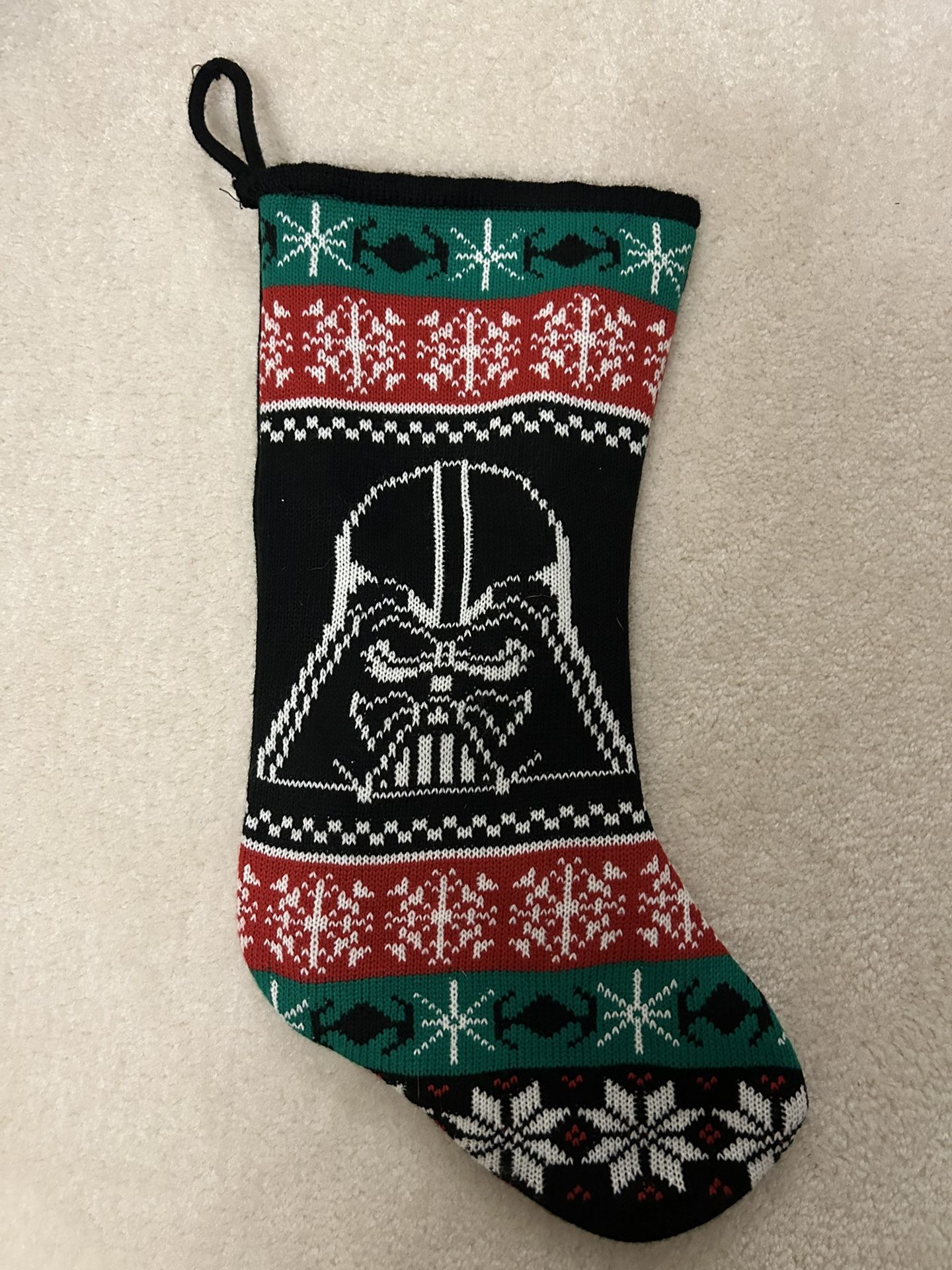 Star Wars Disney Darth Vader 18” Knit Christmas Stocking