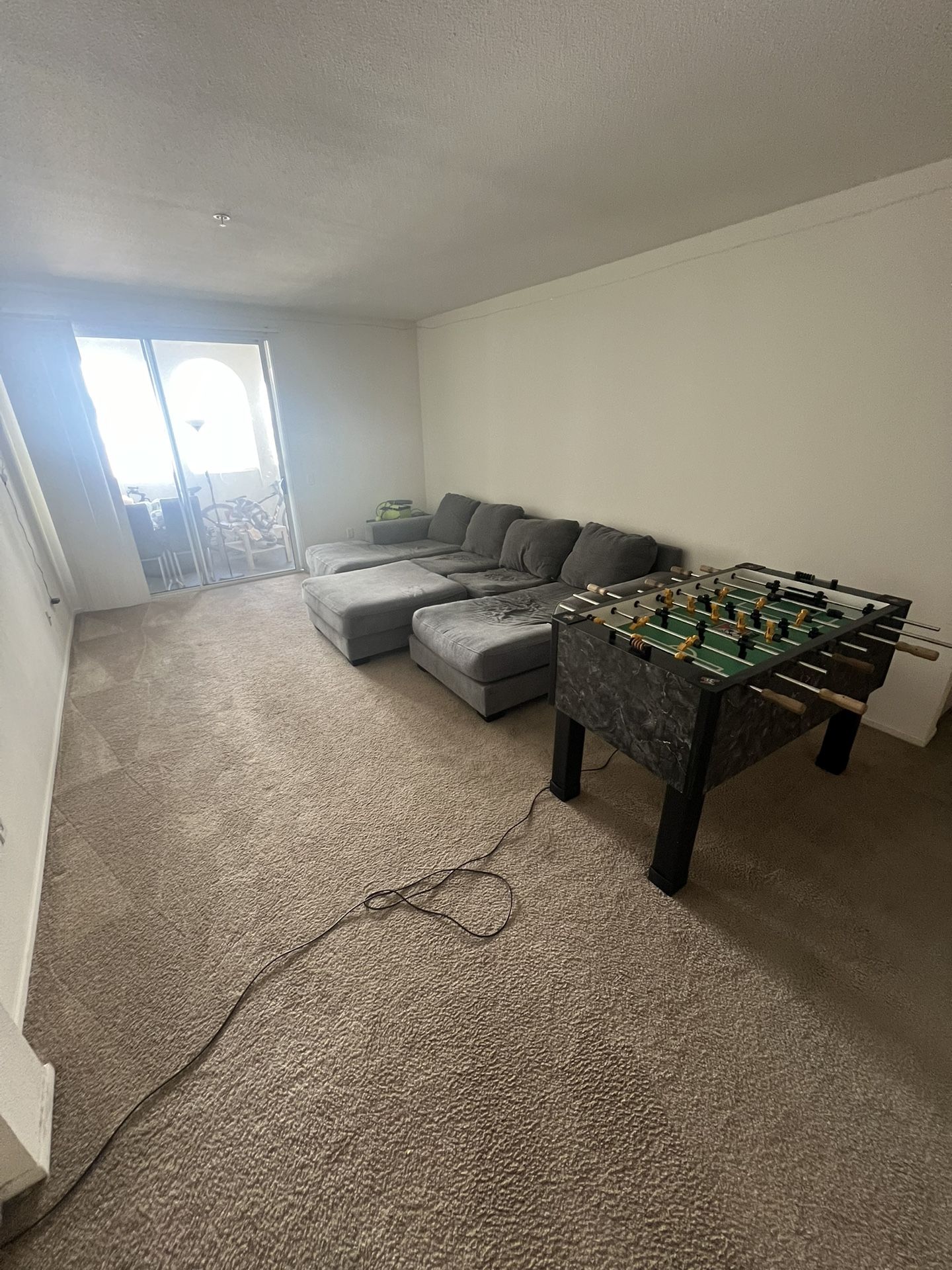 large grey sectional couch