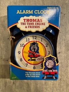 2001 Thomas The Tank Engine & Friends Twin Bell Alarm Clock Blue / Red