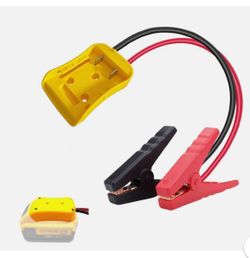 Jumper Cables with Adapter Compatible with Dewalt 20V Battery, 1.3FT 8AWG Portable Battery Dewalt Ju