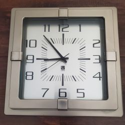 Silver Wall Clock