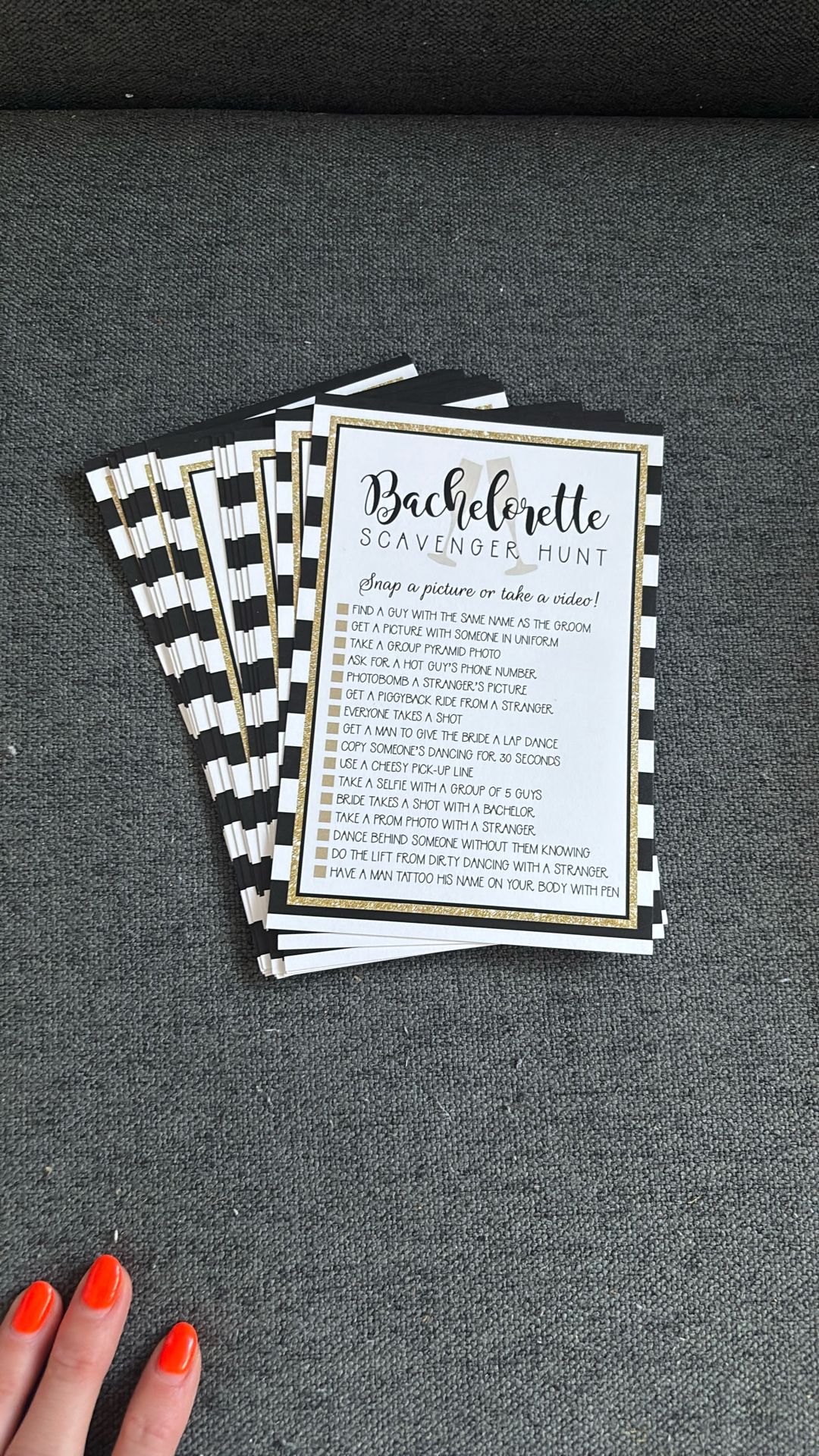 Bachelorette Scavenger Hunt Game