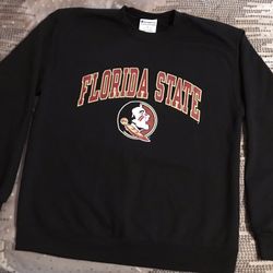 Large Champion Florida State Semifinals Logo Black Sweatshirt
