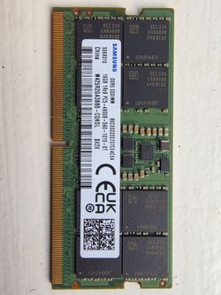 Samsung 16GB DDR5 4800 Mhz SODIMM Laptop RAM