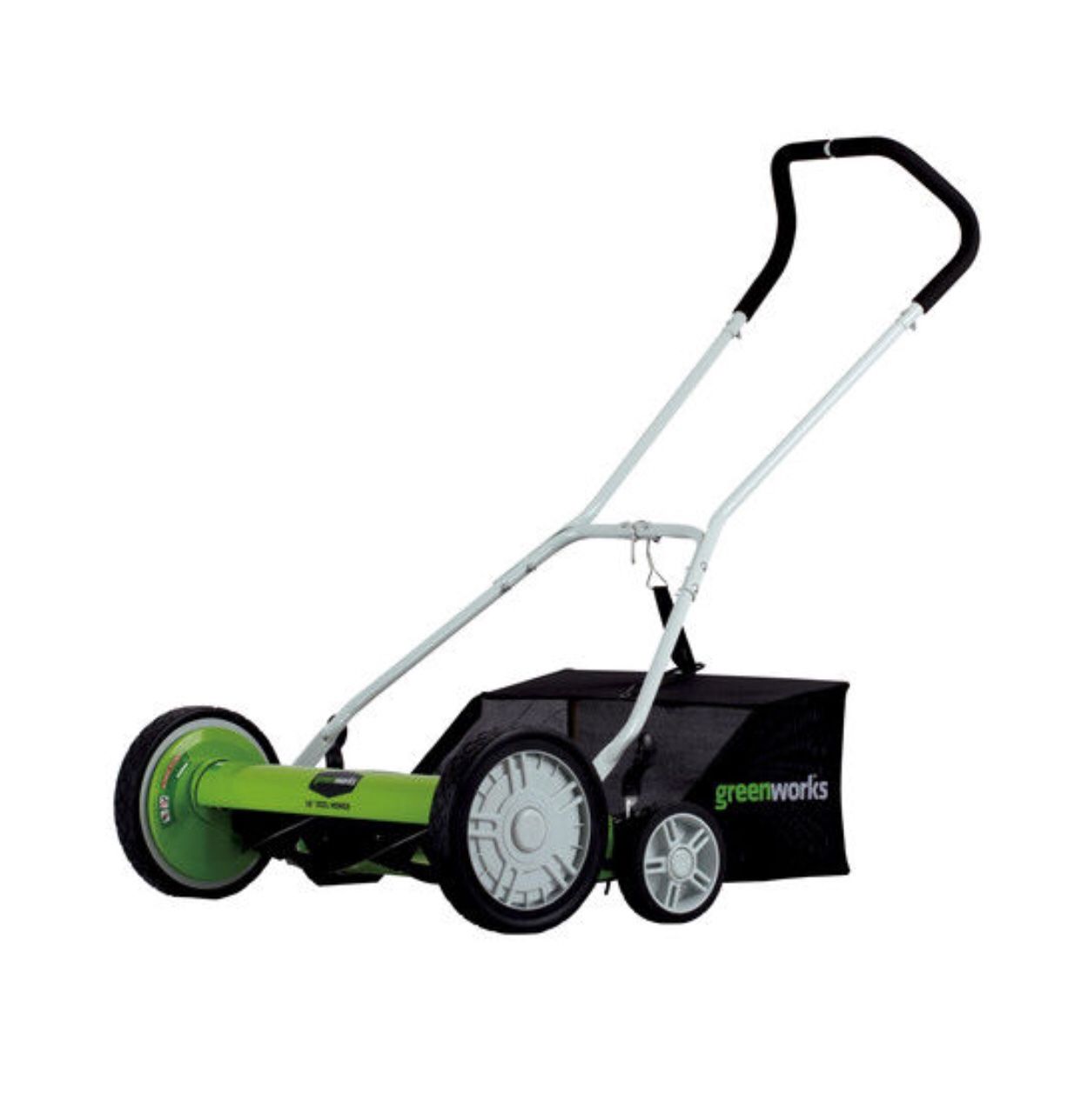 Greenworks 18-Inch Reel Lawn Mower with Grass Catcher 25062