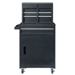  4-Drawer Rolling Tool Chest with Wheels & Lock & Key, Tool Box with Large Storage Cabinet and Adjustable Shelf