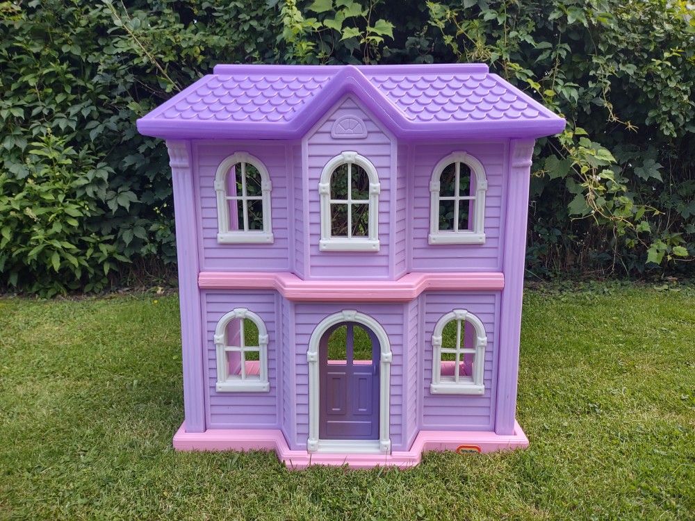 Vintage Little Tikes My Size Dollhouse X-Large Plastic Purple House & Roof 4ft