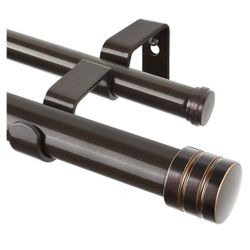 2 Sets Of 1” Double Curtain Rods