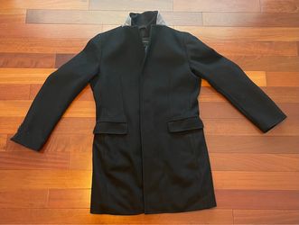 Men’s Banana Republic Black Overcoat - Size Medium