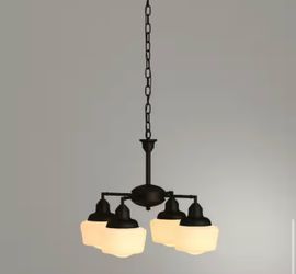 Westinghouse Scholar 4-Light Oil Rubbed Bronze Convertible Chandelier/Semi Flush Mount