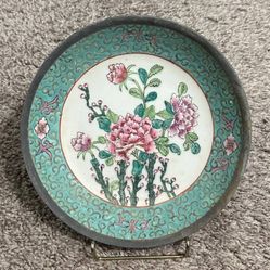 Vintage Japanese Porcelain Ware Decorated In Hong Kong AC Ornamental Dish Plate Decor