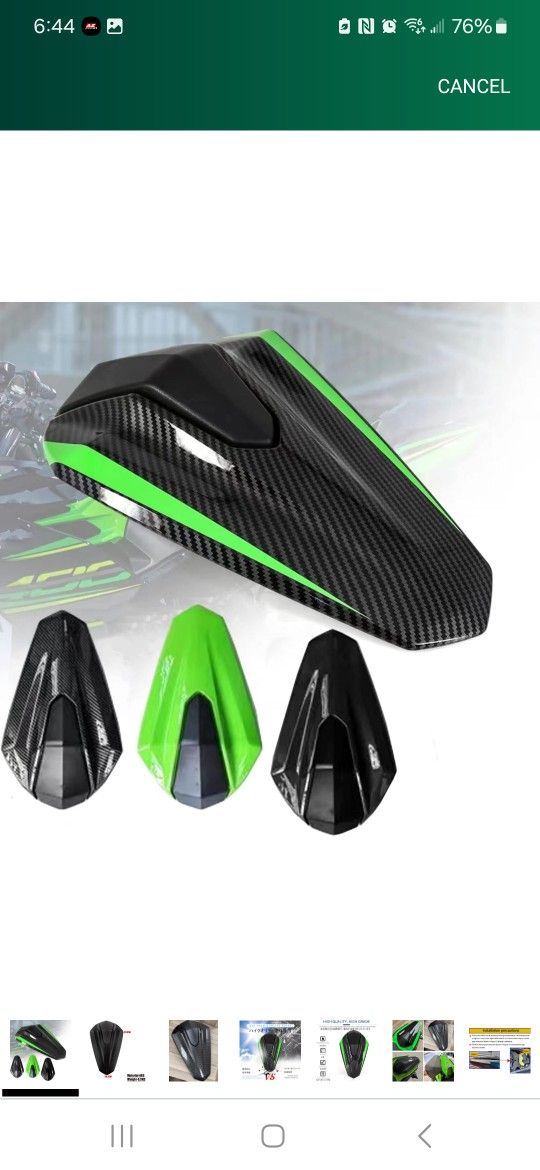 Kawasaki Ninja 400 Z400 Motorbike Rear Seat Cowl Cover