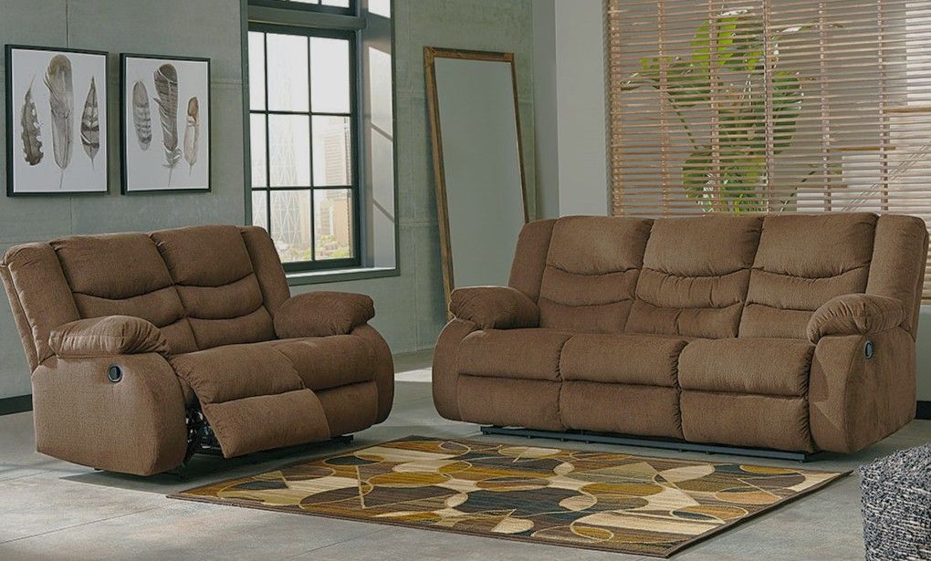Ashley Rocking Tolen Sofa and Loveseat