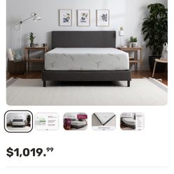 Tulo Bamboo 12" Medium Plush Green Tea Memory Foam Mattress