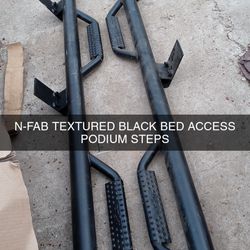 NFAB Textured Black Podium Steps w/ Bed Access