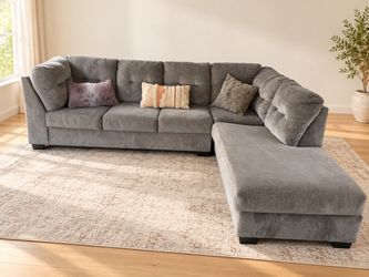 Ashley Furniture Gray Sectional Sofa โ Like-New Condition