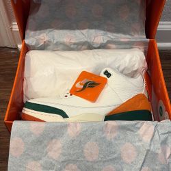 Retro Jordan 3 Solefly Miami Size 10