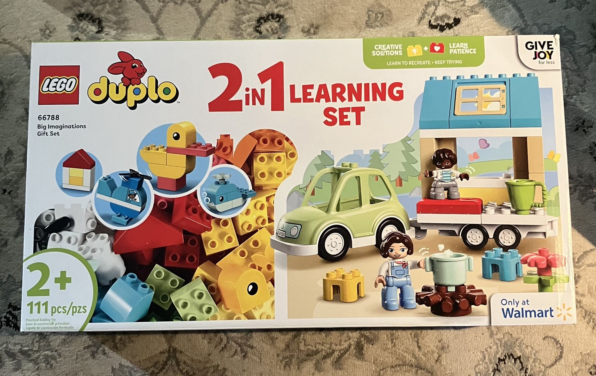 Lego Duplo 2in 1 learning set 66788 Walmart Exclusive 111 pcs Comes form a smoke free pet free home. Pick up in Beverly