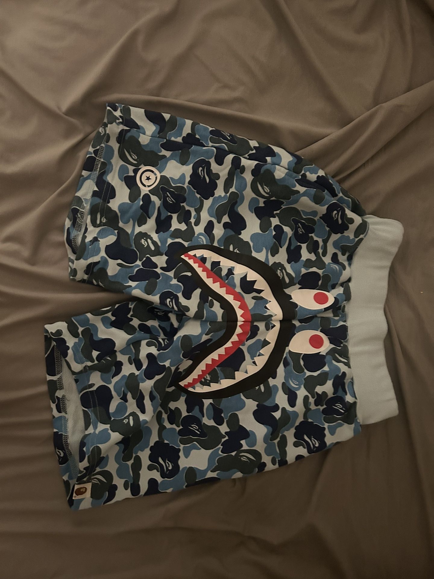 BAPE camp shark sweat shorts 